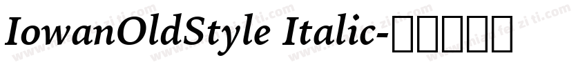 IowanOldStyle Italic字体转换